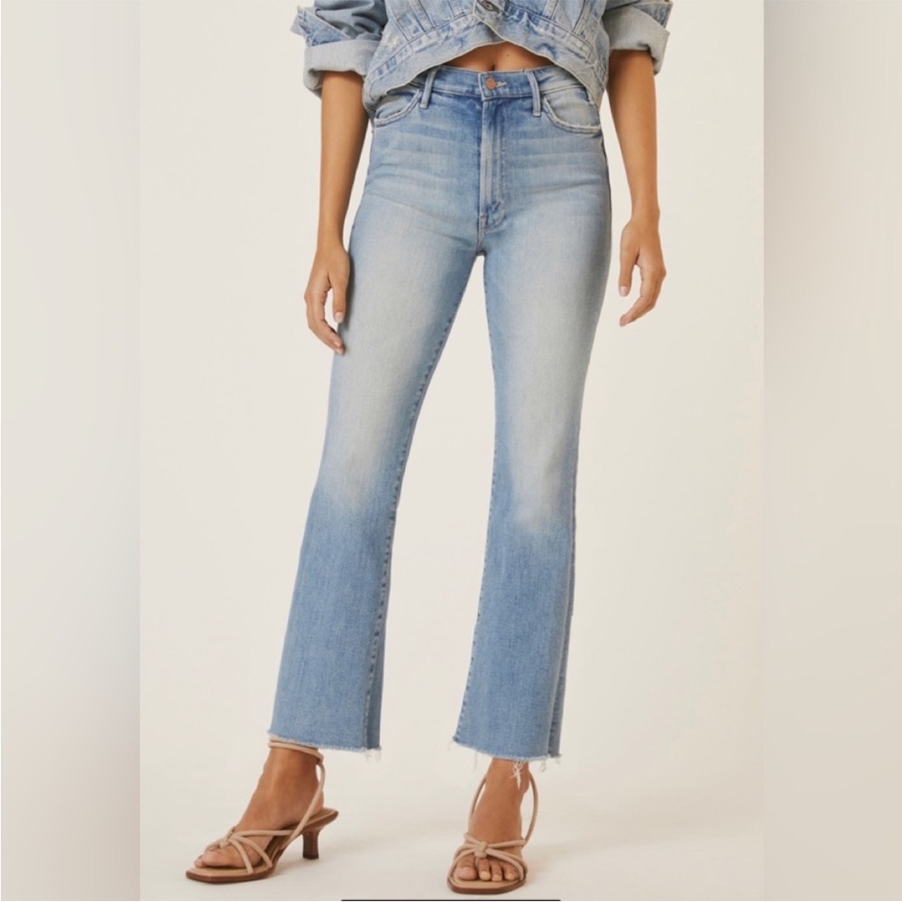 Mother The Hustler Ankle Fray Jeans Raw Hem NWT in Au Revoir size 31 - Picture 3 of 15